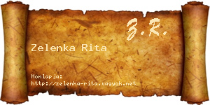 Zelenka Rita névjegykártya
